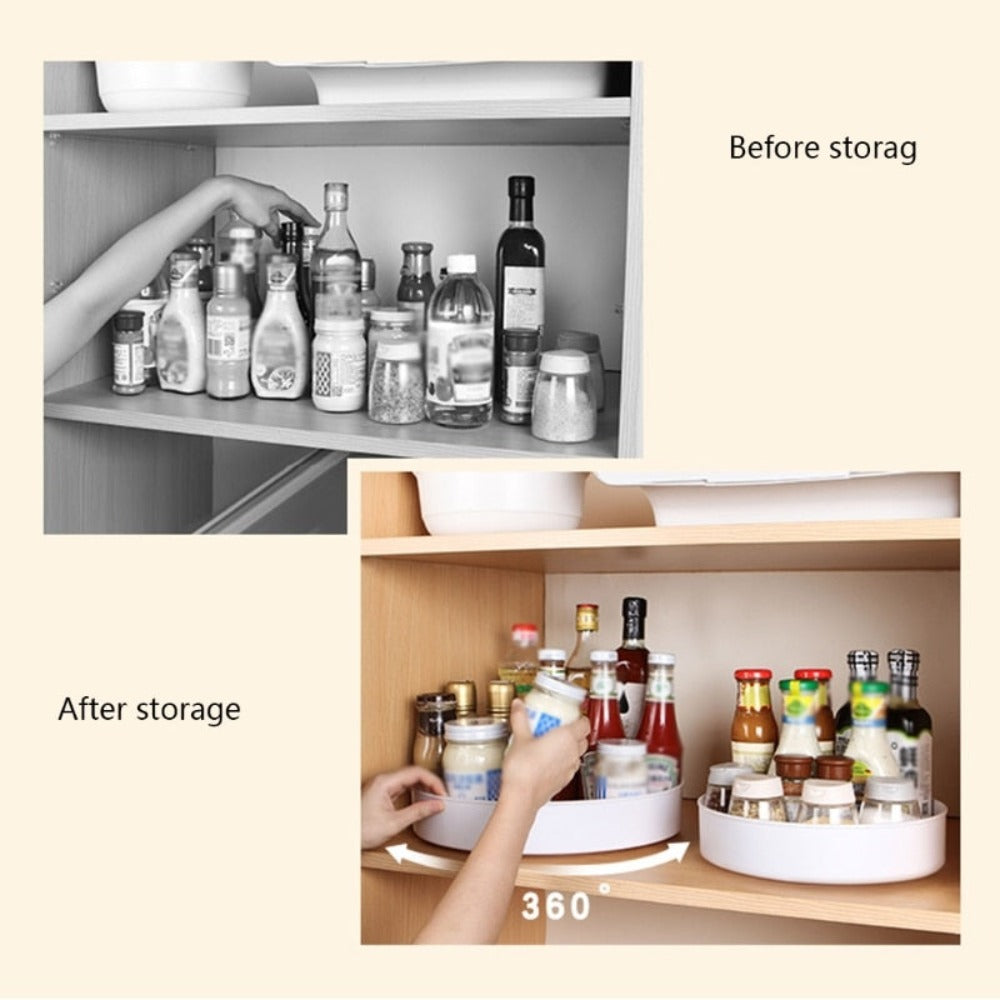 Rotating Spice and Saunce Rack Organizer